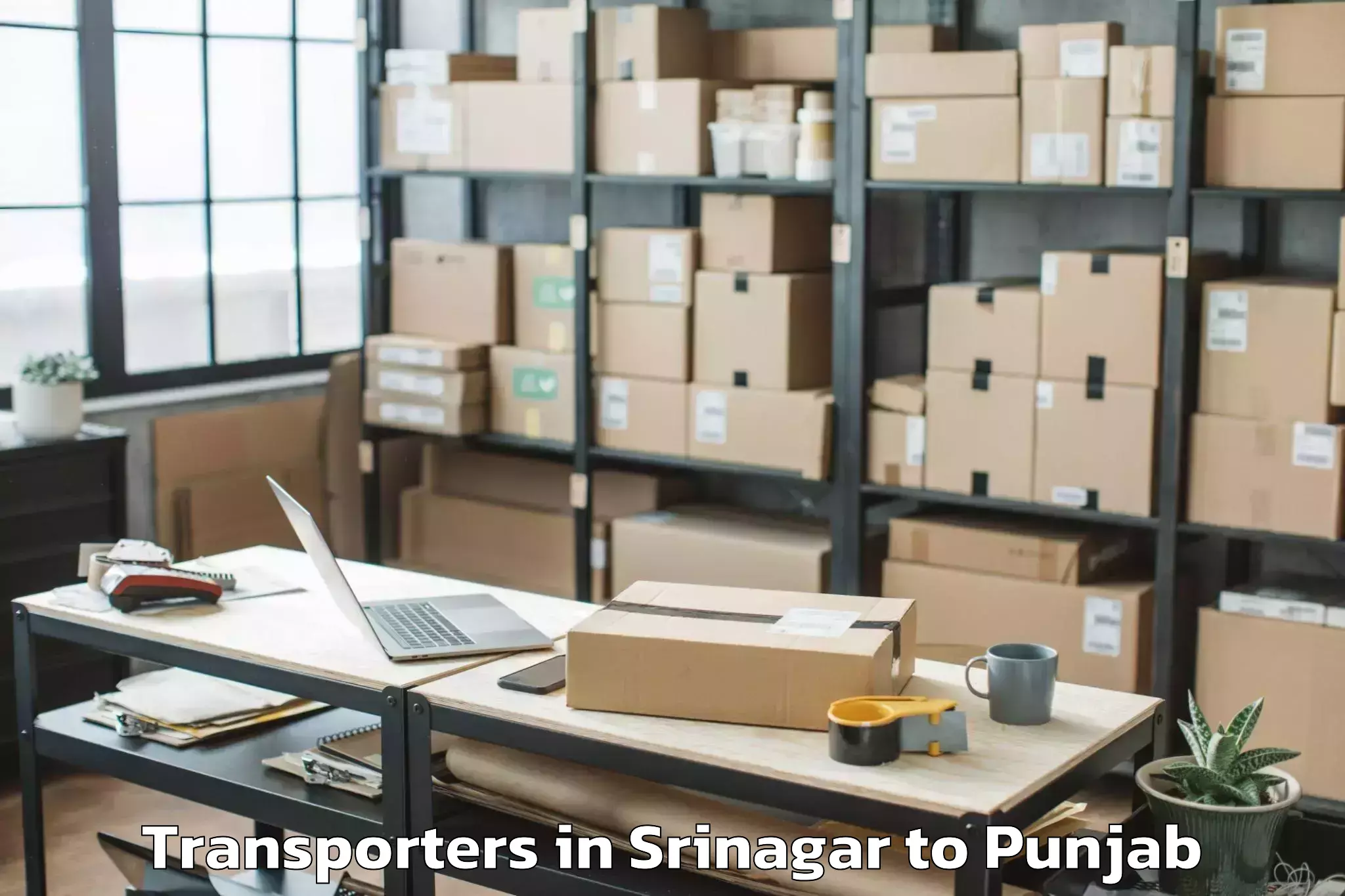 Affordable Srinagar to Mohali Transporters